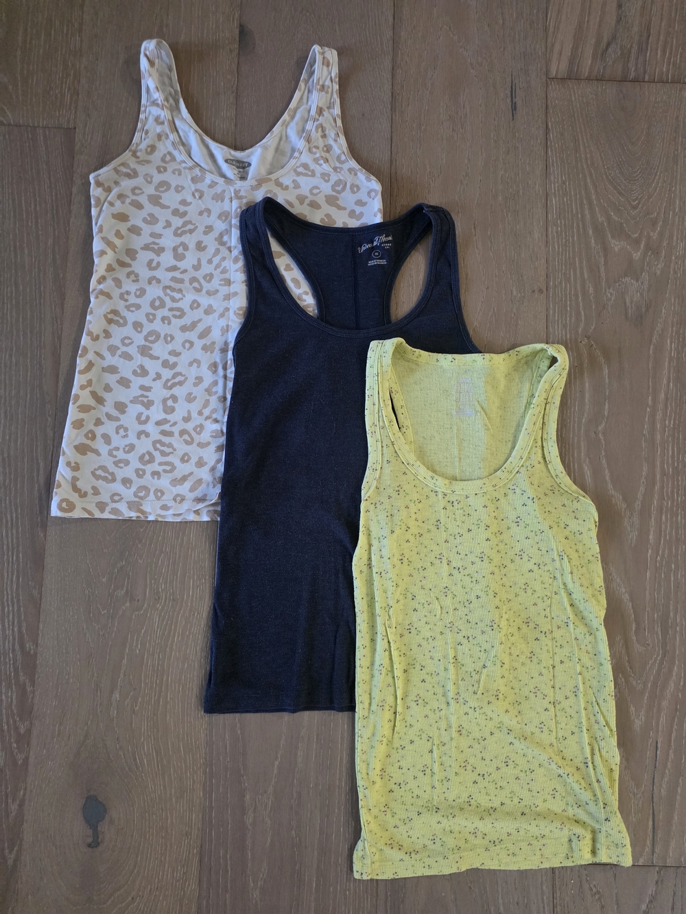 Old Navy Cream Leopard Print Tank Top